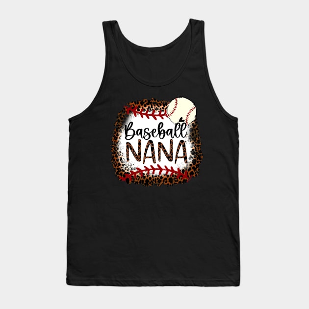 Baseball Nana Leopard   Baseball Nana Tank Top by Wonder man 